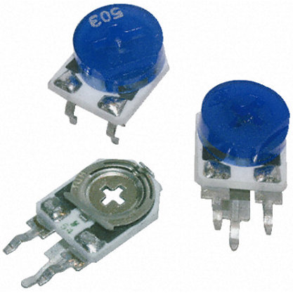 1-Gang THT Trimmer-Potentiometer - Seitliche Einstellung - 10kΩ - ±20% - 0.5W - Pin - 9mm